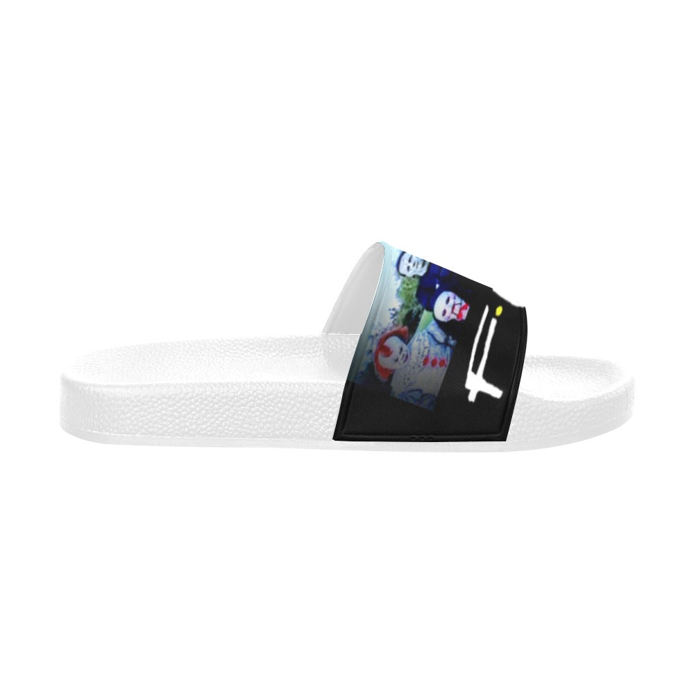 BOOJI ITALY FIENDS COLLECTION MEN'S WHITE SOLE SLIDES