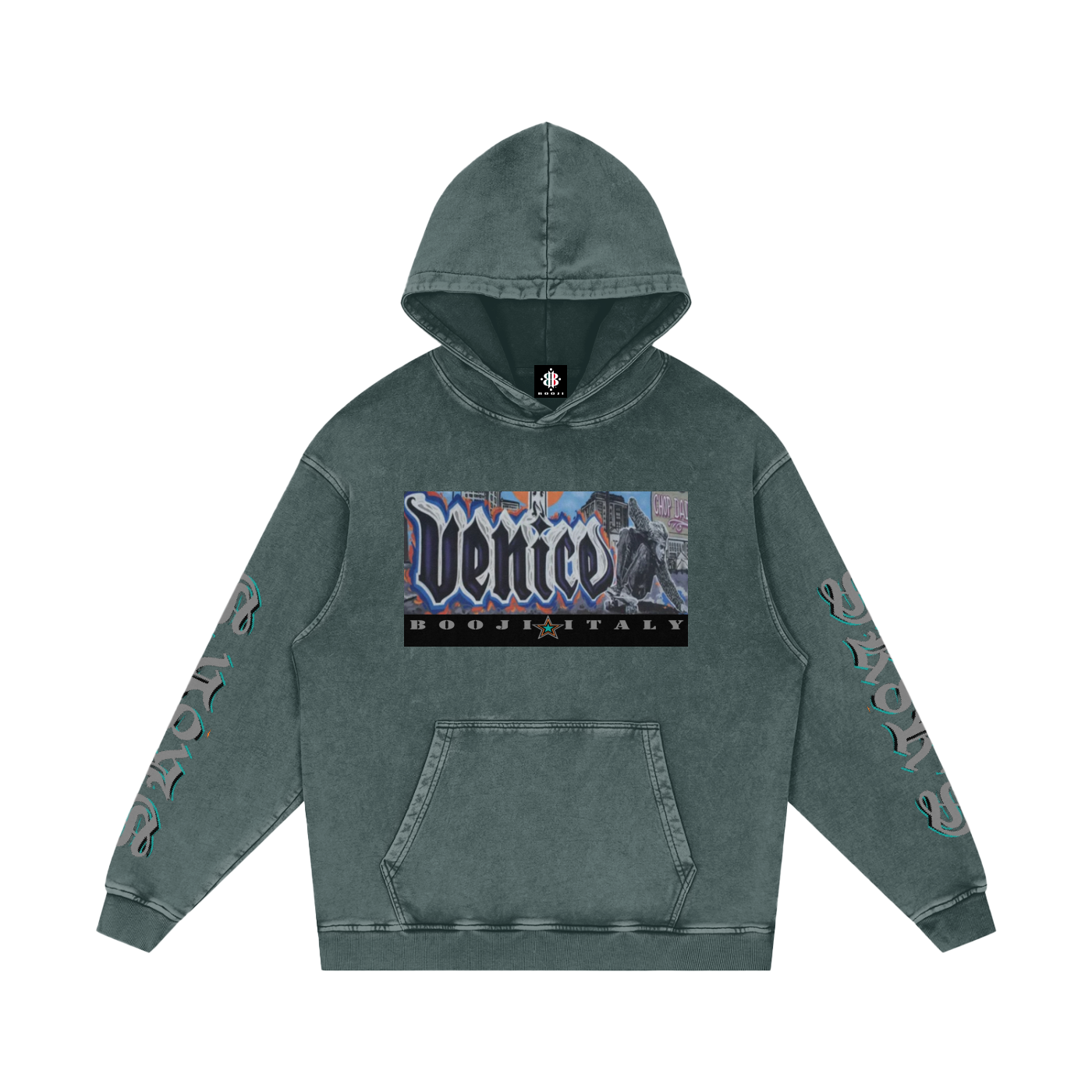 BOOJI ITALY SK8R'S COLLECTION SNOW WASHED COTTON HOODIE