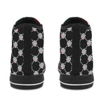 BOOJI ITALY 4 EVER $ LOGO PATTERN WOMEN'S BLACK CANVAS SHOES