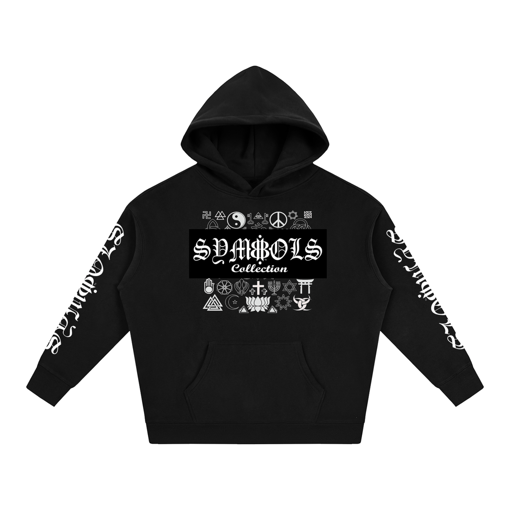 BOOJI ITALY SYMBOLS COLLECTION BLACK COTTON HOODIE