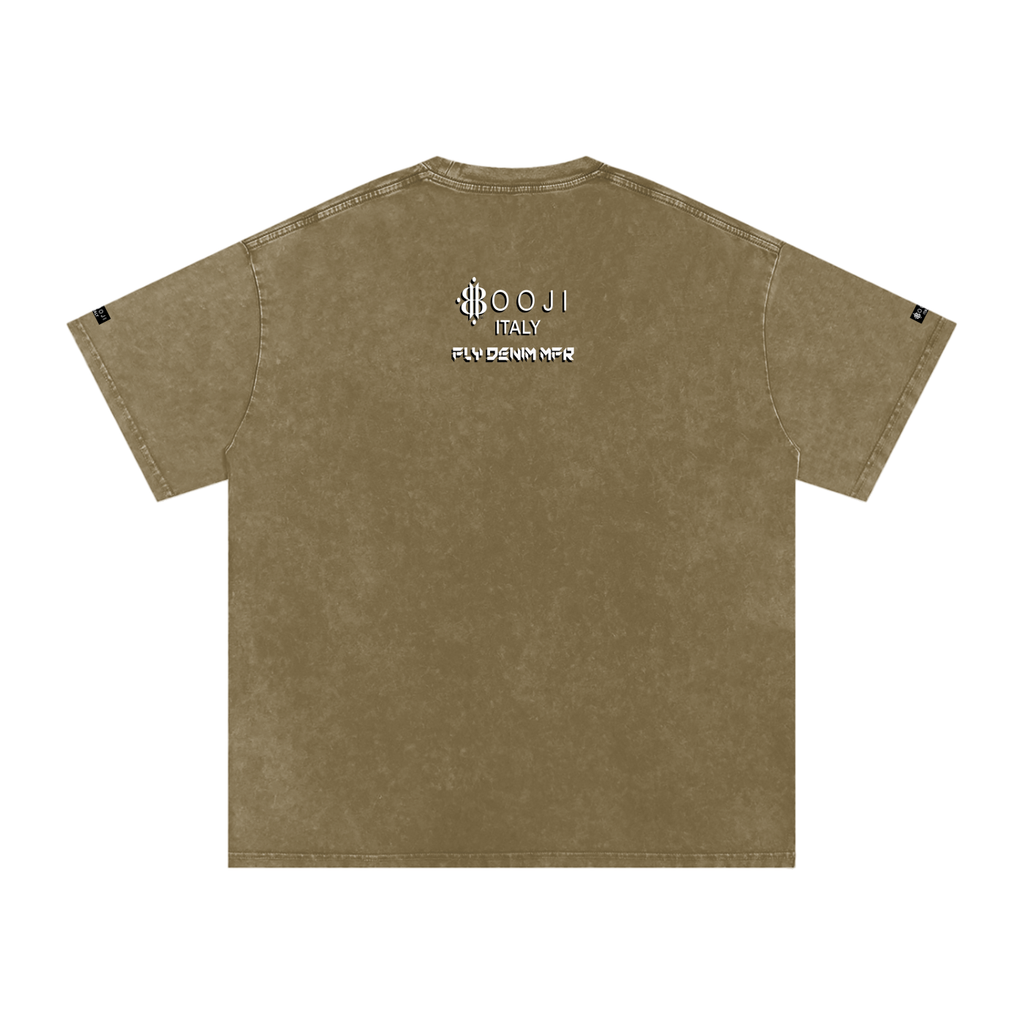 BOOJI ITALY "FLY DENIM MFR." SNOW WASHED T-SHIRT