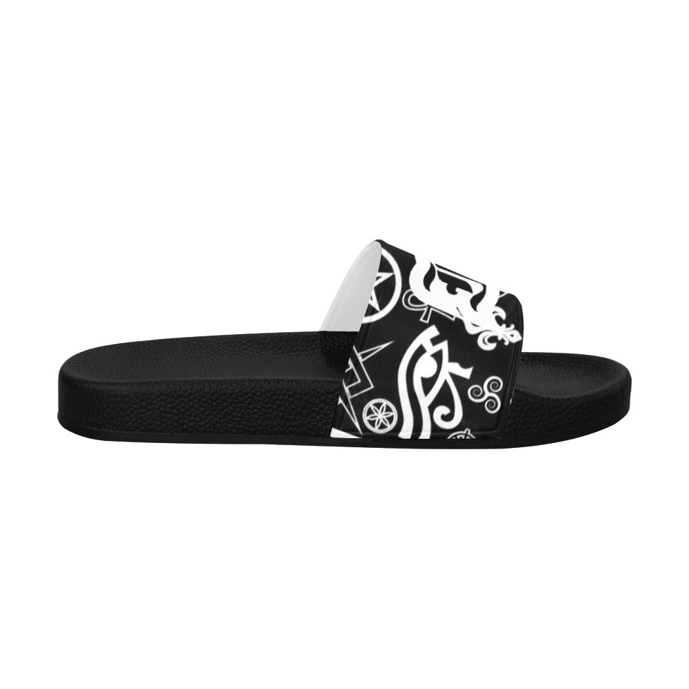 BOOJI ITALY SYMBOLS COLLECTION BLACK WOMEN'S BLACK SOLE SLIDES