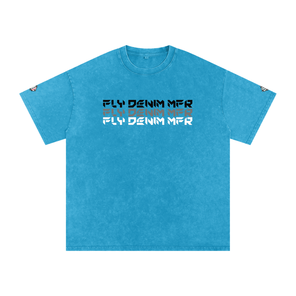 BOOJI ITALY "FLY DENIM MFR." SNOW WASHED T-SHIRT