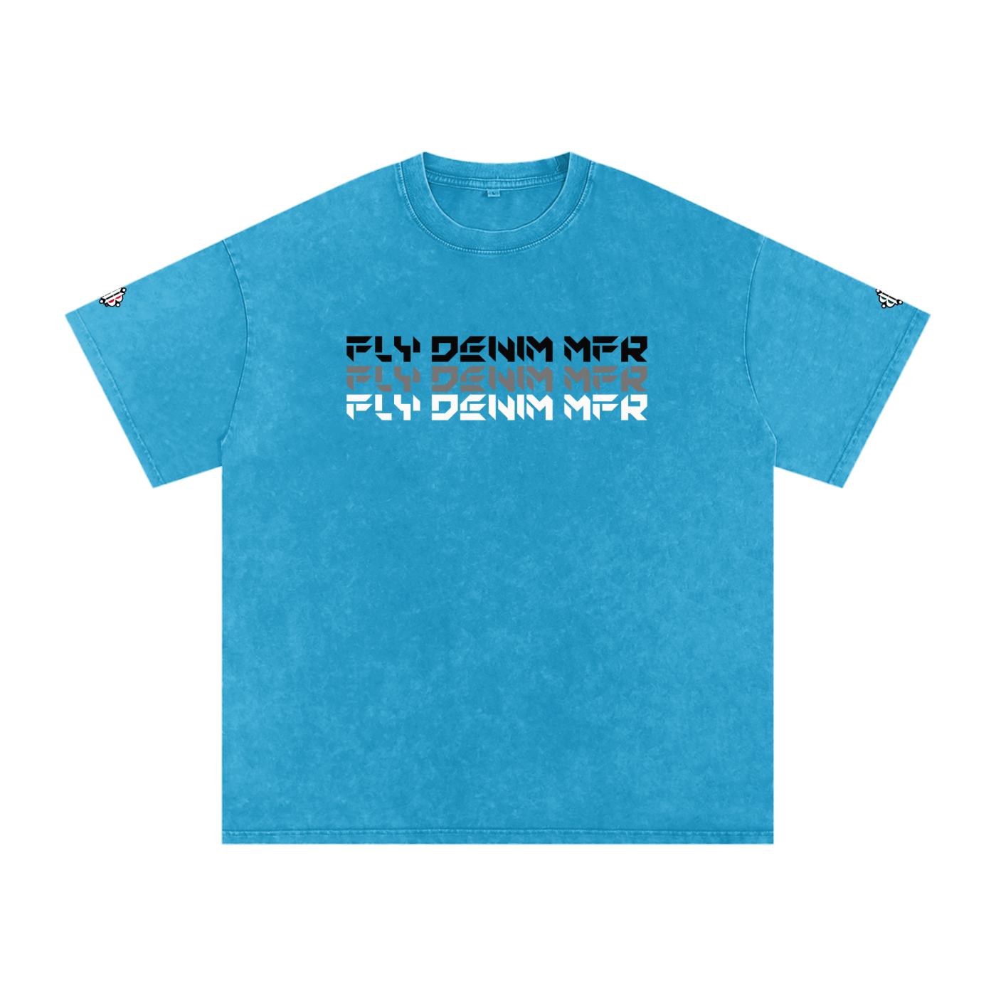 BOOJI ITALY "FLY DENIM MFR." SNOW WASHED T-SHIRT