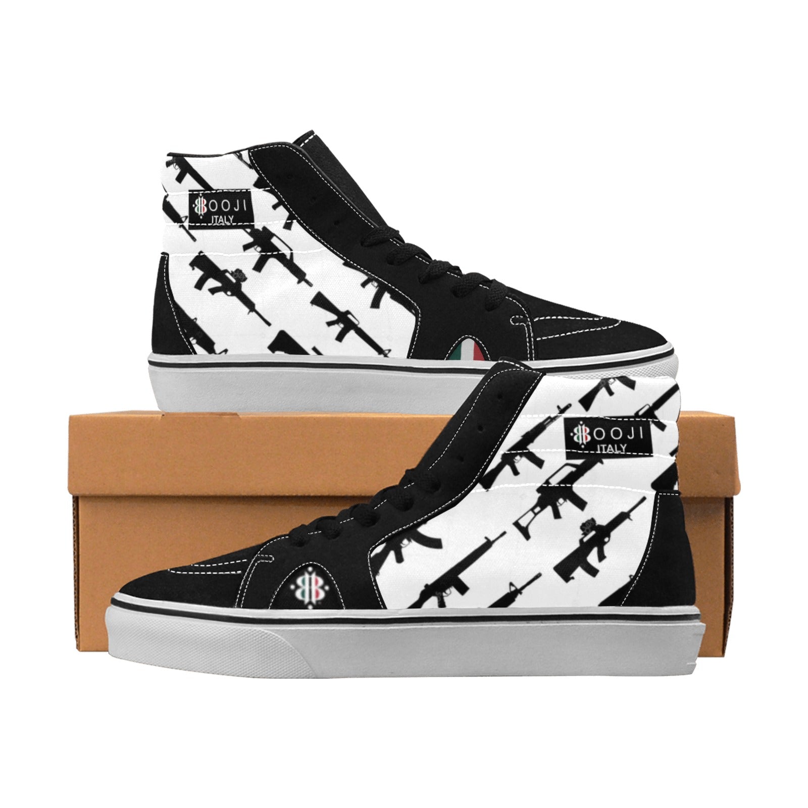BOOJI CLICK BANG COLLECTION Men's High Top Canvas Shoes (Model E001-1)