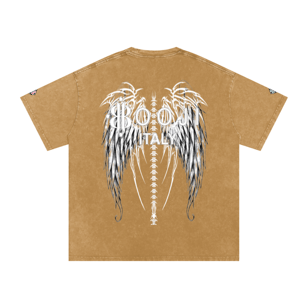BOOJI ITALY "FLY DENIM MFR." SNOW WASHED T-SHIRT