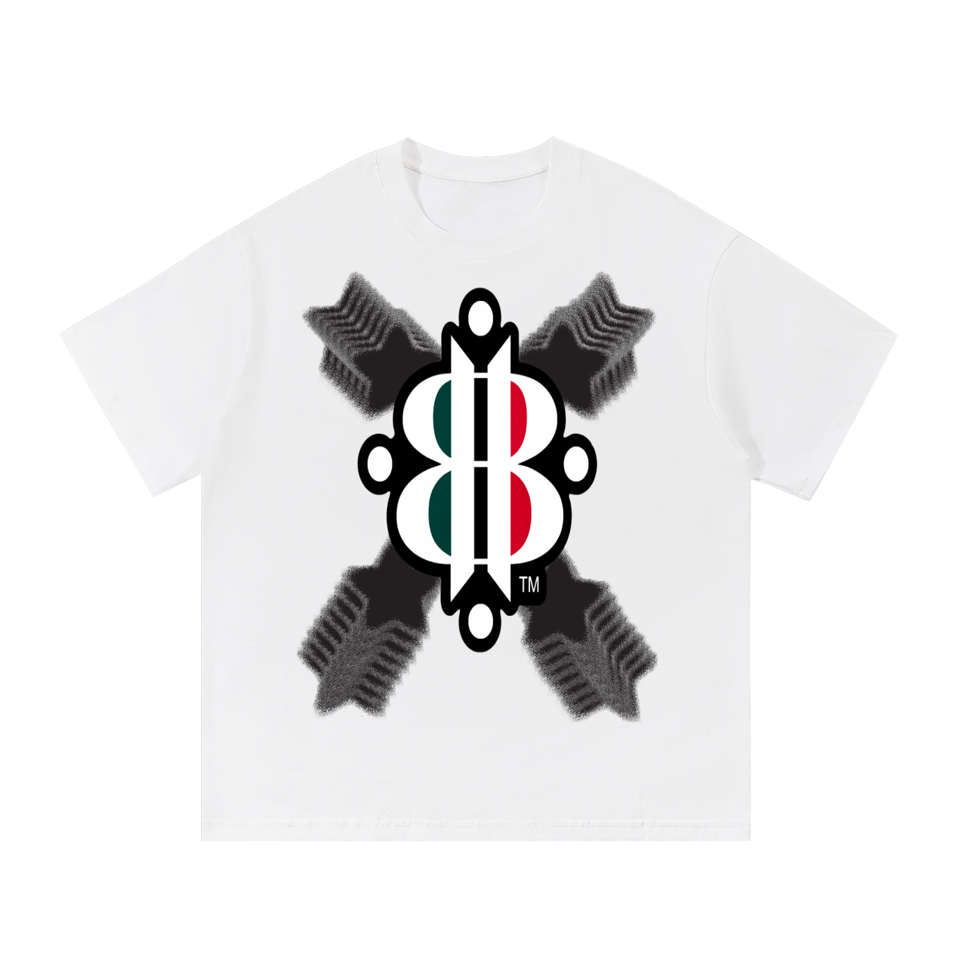 BOOJI ITALY STARS LOGO MULTIPLIED COTTON T-SHIRT