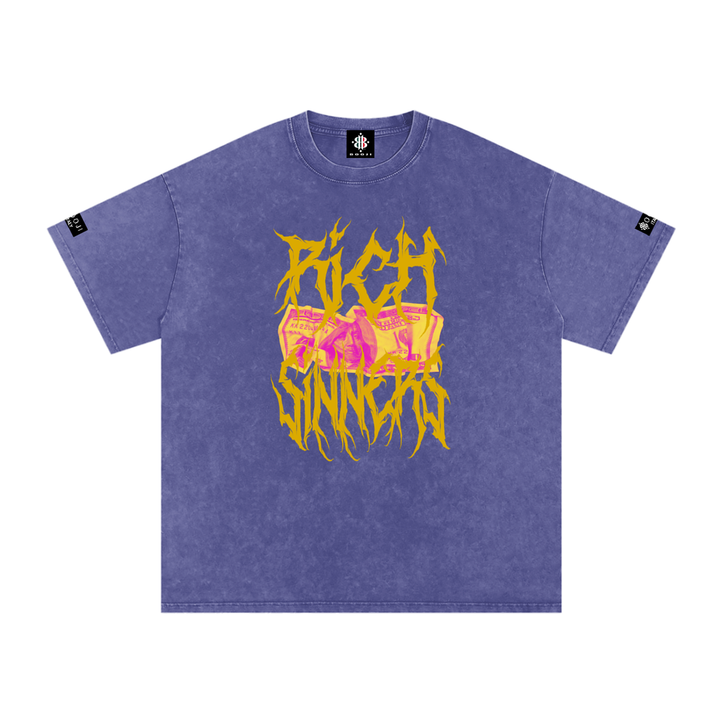 BOOJI ITALY RICH SINNERS SNOW WASHED T-SHIRT