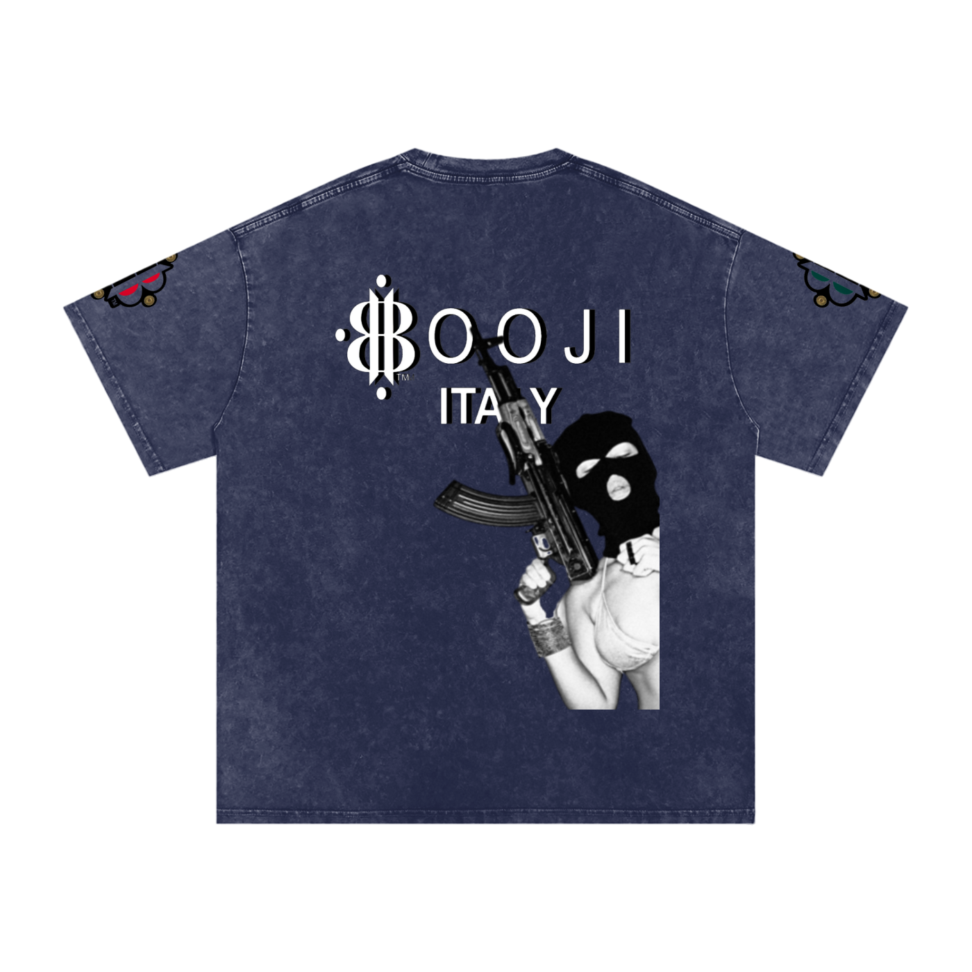 BOOJI ITALY "BITE THE BULLET" SNOW WASHED T-SHIRT