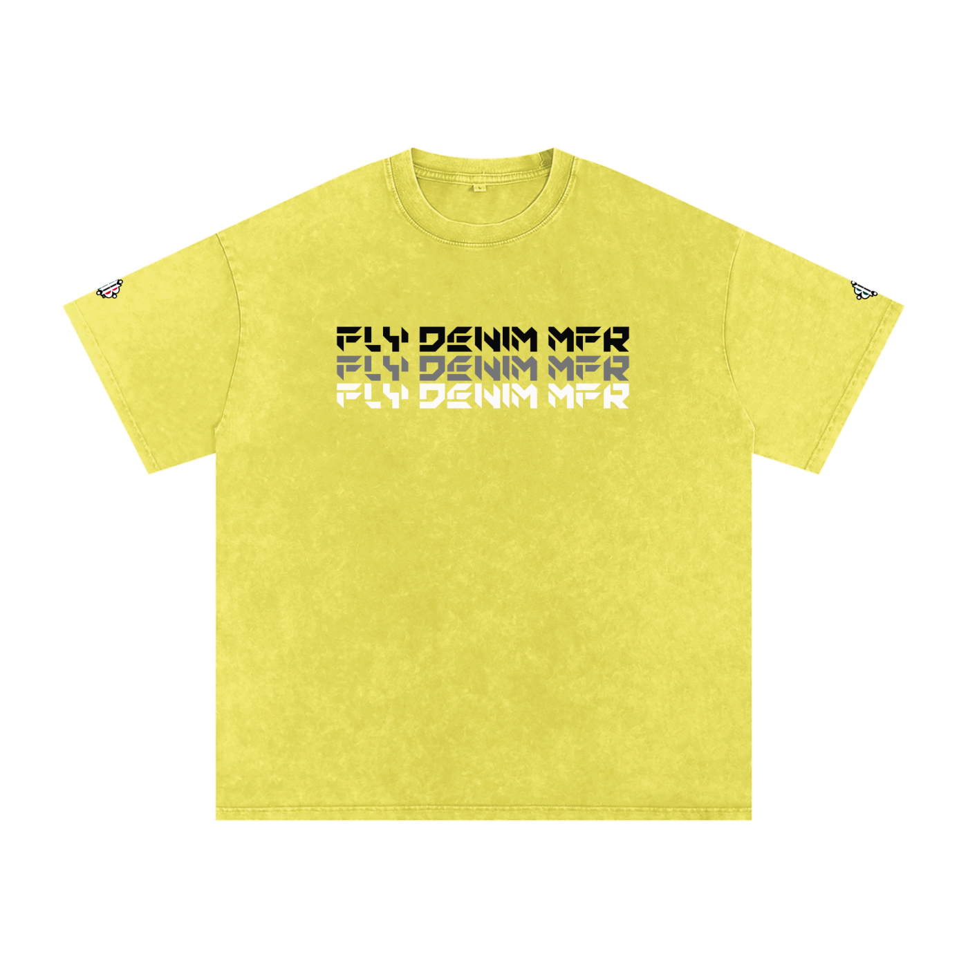 BOOJI ITALY "FLY DENIM MFR." SNOW WASHED T-SHIRT