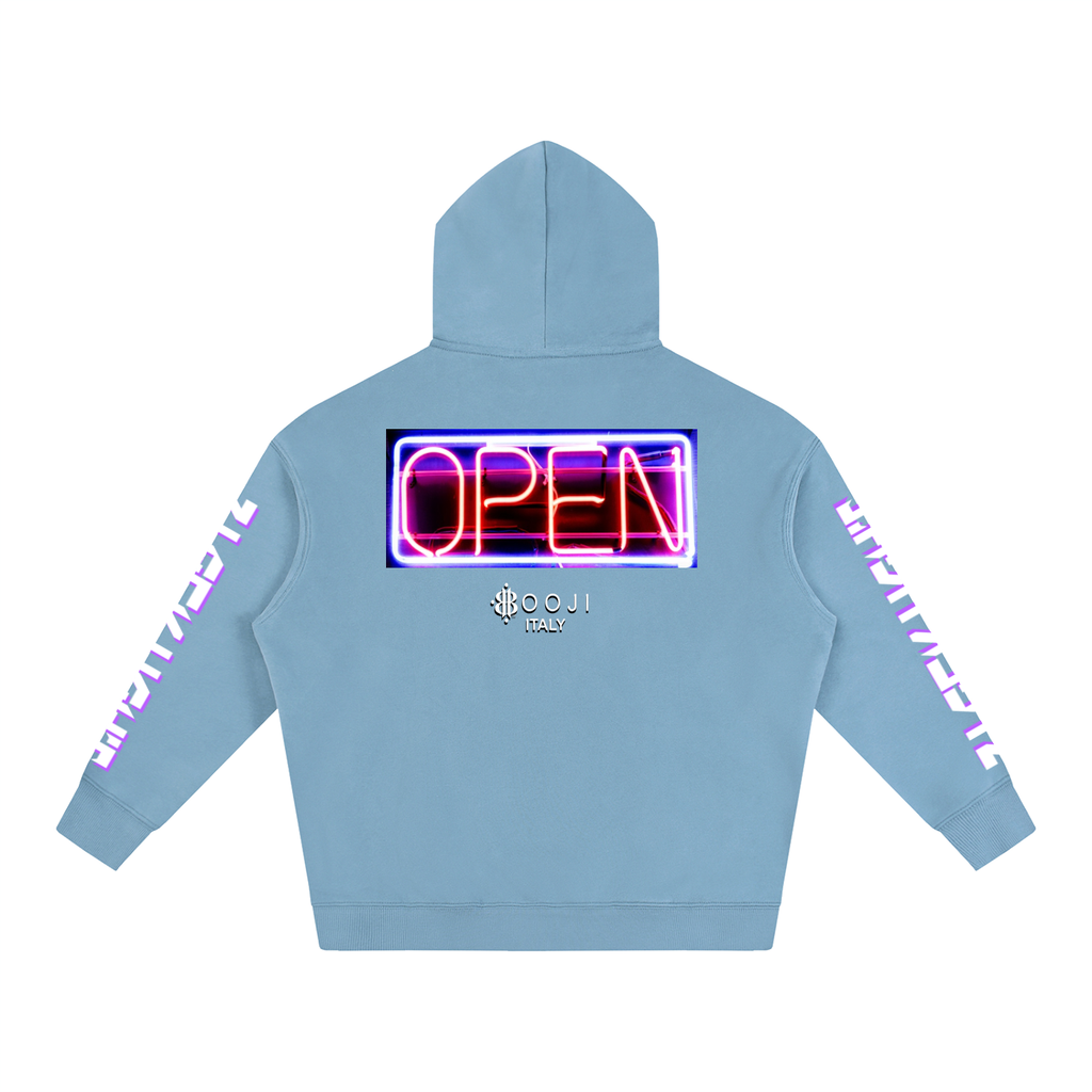 BOOJI ITALY OPEN SIGN COLLECTION COTTON  BLEND FLEECE HOODIE