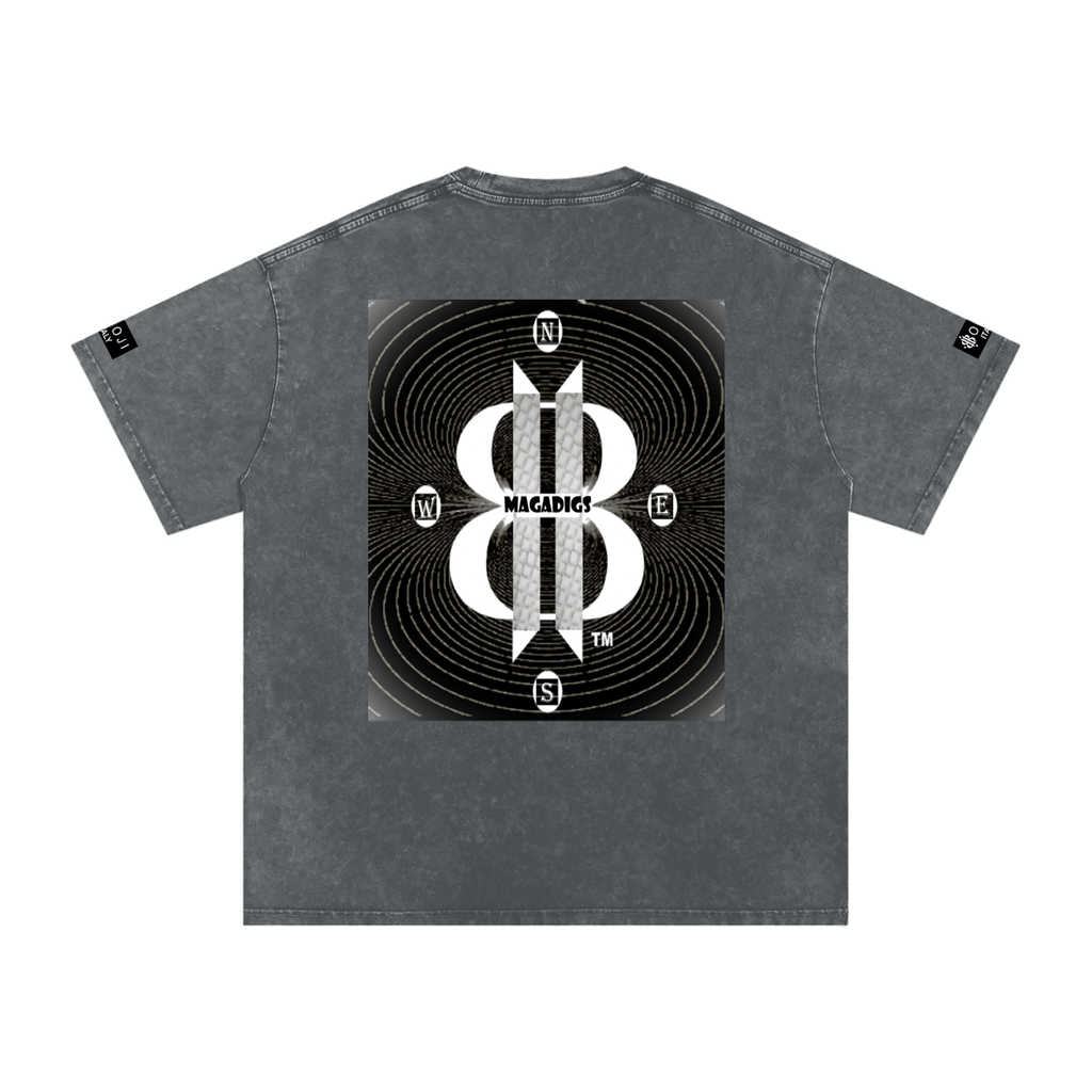 BOOJI ITALY MAGADIGS COLLECTION LOGO SNOW WASHED T-SHIRT