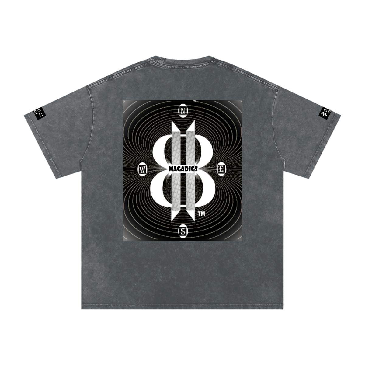 BOOJI ITALY MAGADIGS COLLECTION LOGO SNOW WASHED T-SHIRT