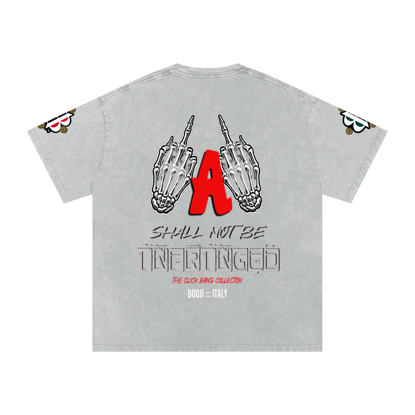 BOOJI ITALY "CLICK BANG COLLECTION" SNOW WASHED T-SHIRT
