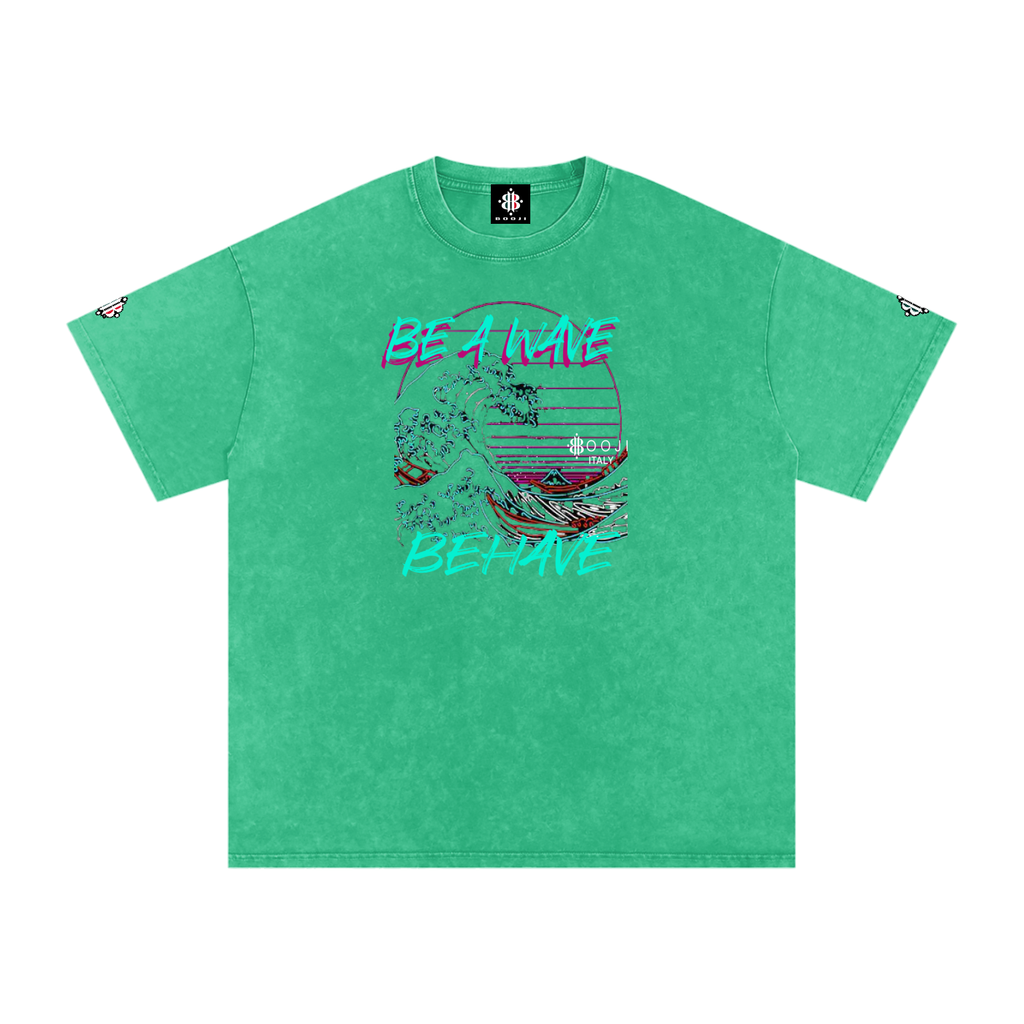 BOOJI ITALY BE A WAVE BEHAVE SNOW WASHED T-SHIRT