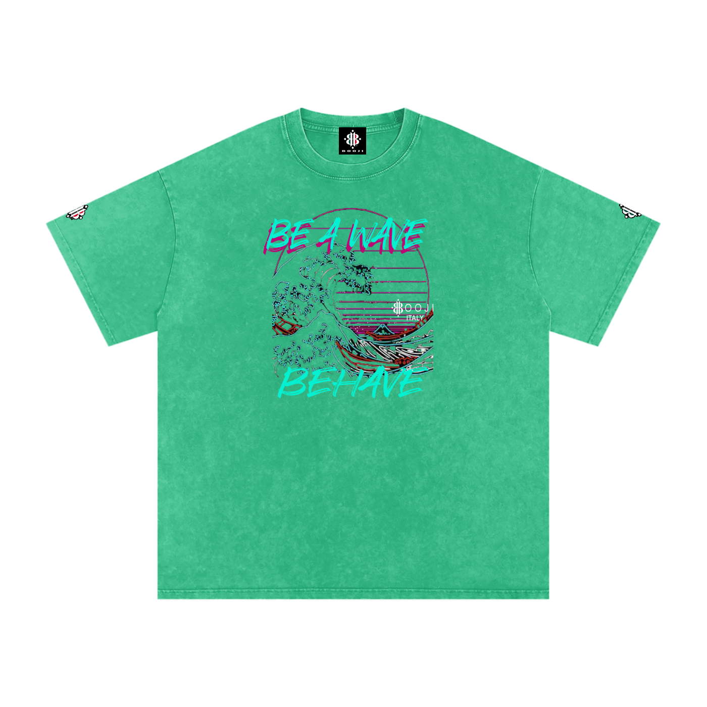 BOOJI ITALY BE A WAVE BEHAVE SNOW WASHED T-SHIRT