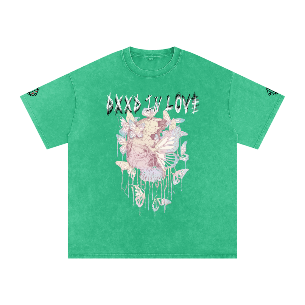 BOOJI ITALY "DXXD IN LOVE" LINE SNOW WASHED T-SHIRT