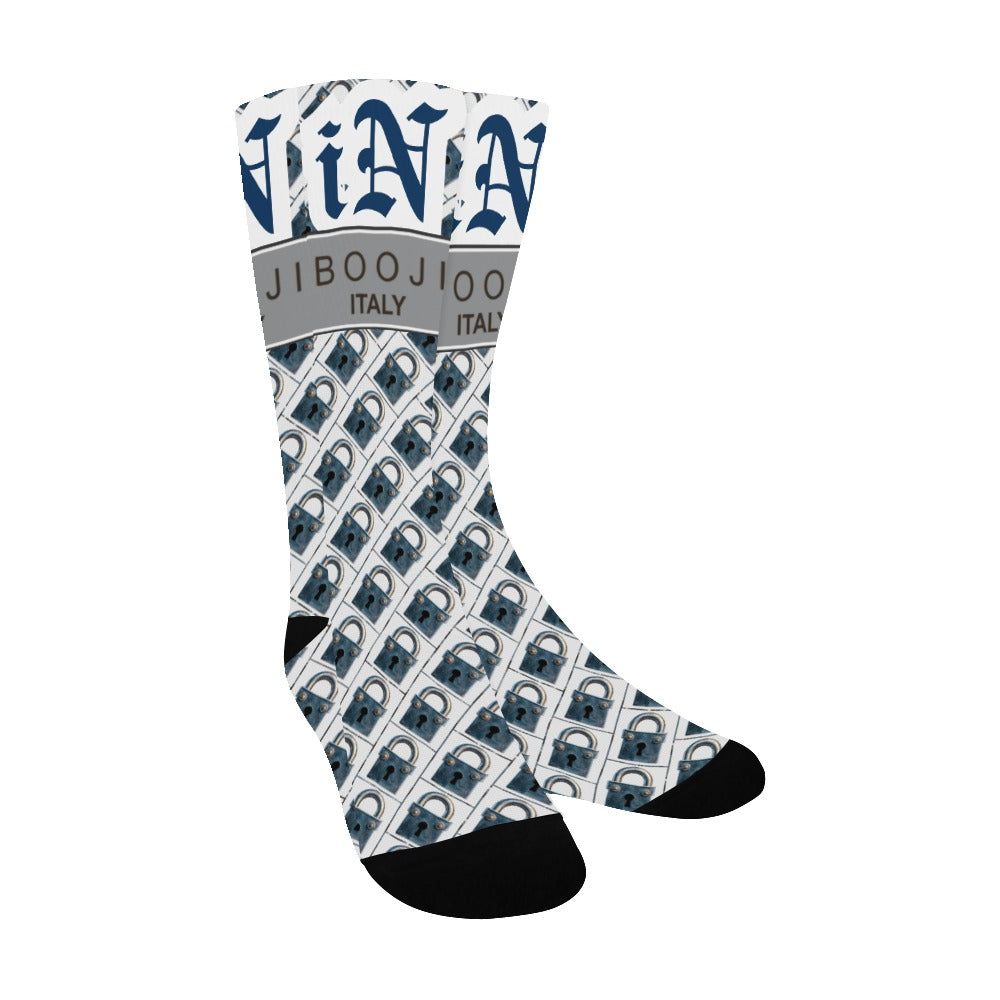 BOOJI ITALY LOCK IN MEN'S WHITE TUBE SOCKS