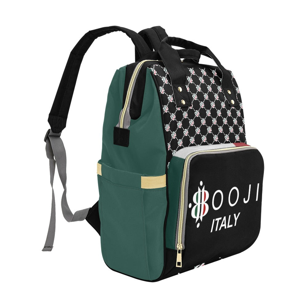 BOOJI ITALY 4-EVER $ LOGO PATTERN BLACK LUXURY BACKPACK