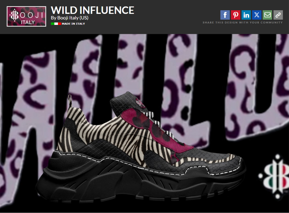 BOOJI ITALY WILD INFLUENCE SCULPTED LUXURY SPORT SHOES