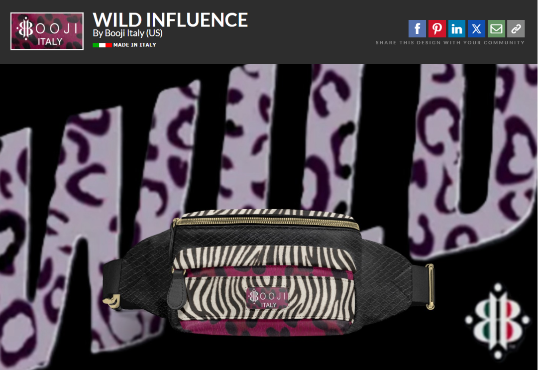 BOOJI ITALY WILD INFLUENCE COLLECTION WAIST BAG