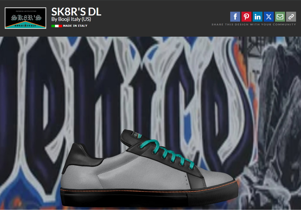 BOOJI ITALY SK8R'S DL VINTAGE STYLE PRO SKATER SHOES