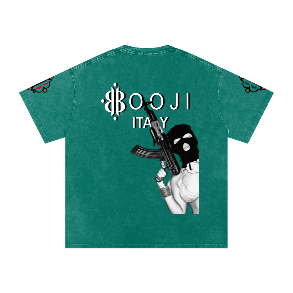 BOOJI ITALY "BITE THE BULLET" SNOW WASHED T-SHIRT