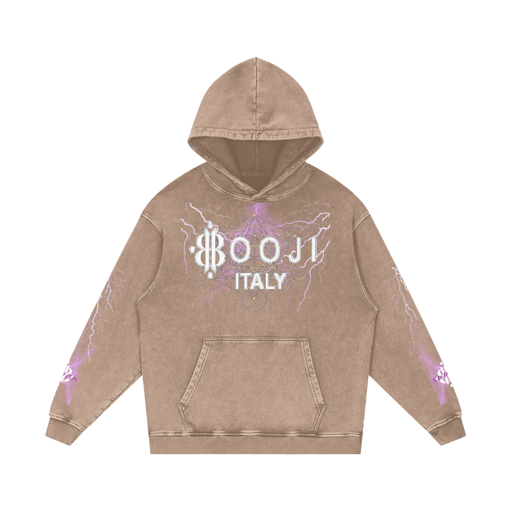 BOOJIITALY "SUPER POSITION' SNOW WASHED HOODIE