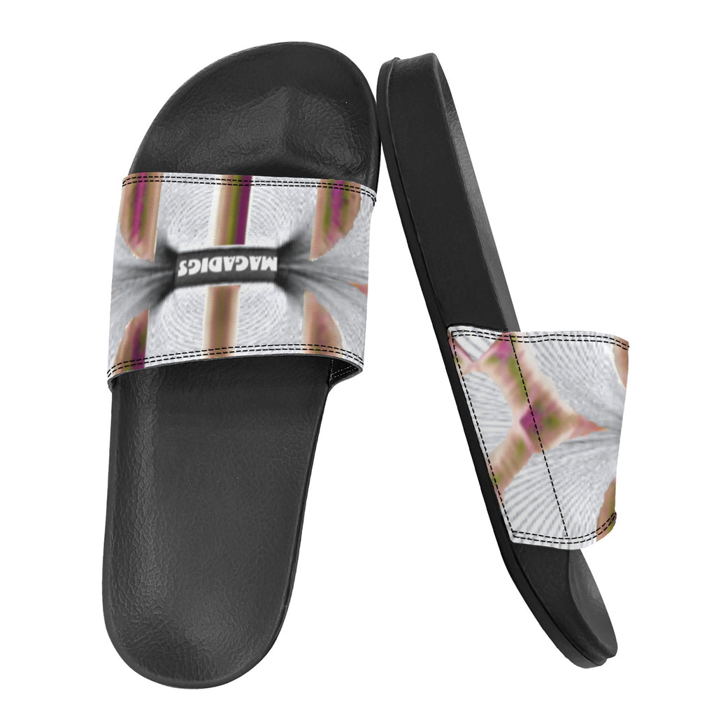 BOOJI ITALY MAGADIGS COLLECTION MEN'S BLACK SOLE SLIDES
