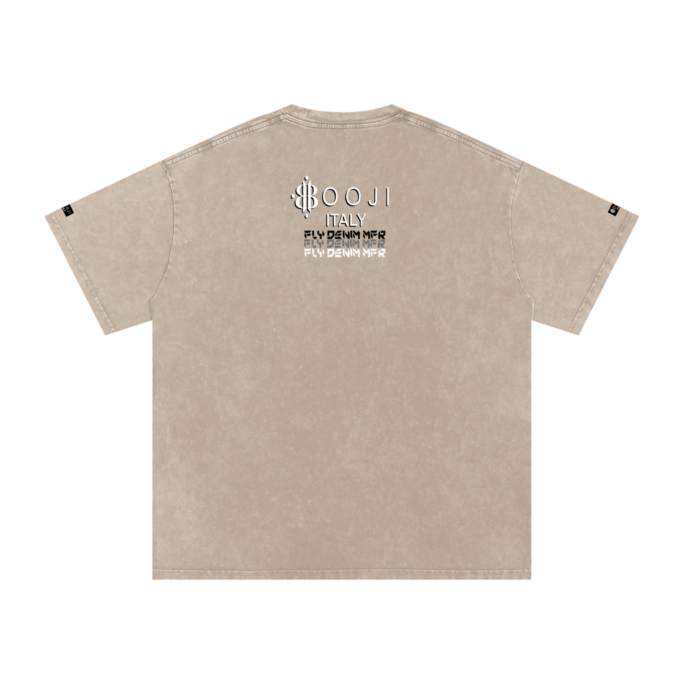 BOOJI ITALY "FLY DENIM MFR." SNOW WASHED T-SHIRT