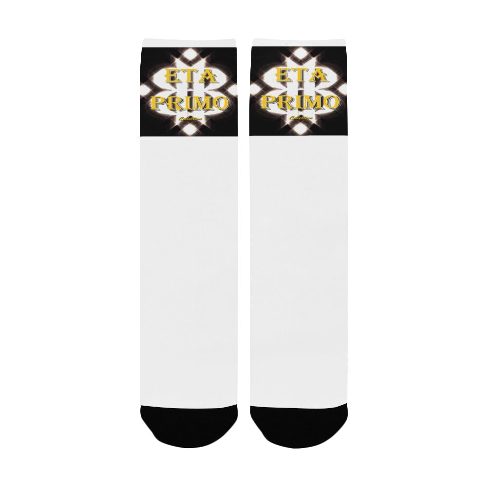 BOOJI ITALY ETA PRIMO COLLECTION WOMEN'S WHITE CREW SOCKS Women's Custom Socks