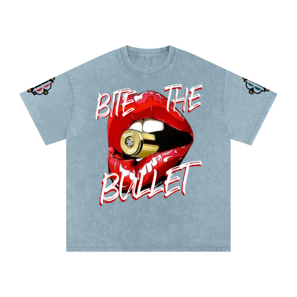 BOOJI ITALY "BITE THE BULLET" SNOW WASHED T-SHIRT