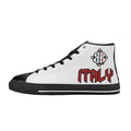 BOOJI LOGO ITALIAN FLAG BLACK Men's High Top Canvas Shoes (Model 017)