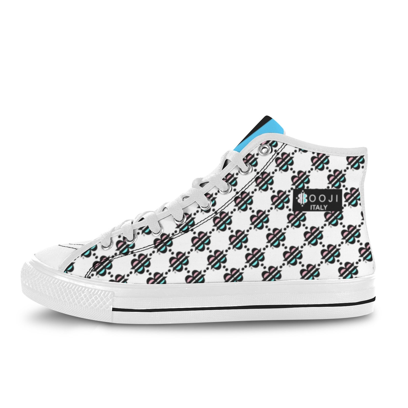 BOOJI INVERTED LOGO PATTERN Vancouver High Top Canvas Women's Shoes (Model1013-1)