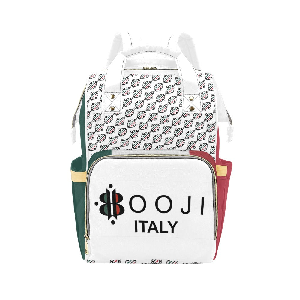BOOJI ITALY 4-EVER $ LOGO PATTERN WHITE LUXURY BACKPACK