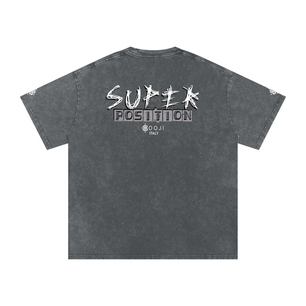 BOOJI ITALY SUPER POSITION COLLECTION RAZORS EDGE SNOW WASHED T-SHIRT