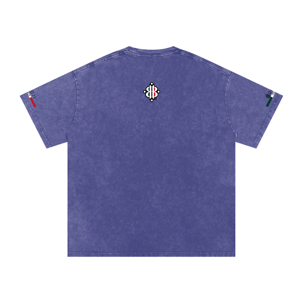 BOOJI ITALY ITALIAN FLAG 4 EVER $ LOGO SNOW WASHED T-SHIRT