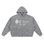 BOOJI ITALY WILD INFLUENCE LEOPARD PRINT FULL ZIP HOODIE