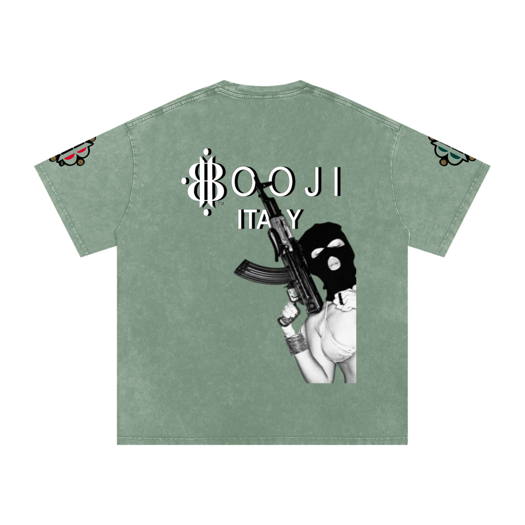 BOOJI ITALY "BITE THE BULLET" SNOW WASHED T-SHIRT