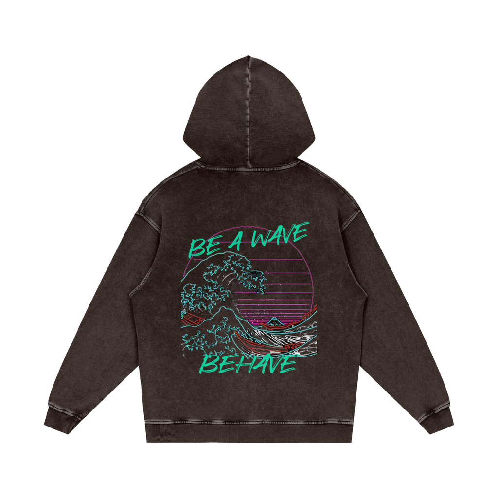BOOJI ITALY BE A WAVE BEHAVE SNOW WASHED HOODIE