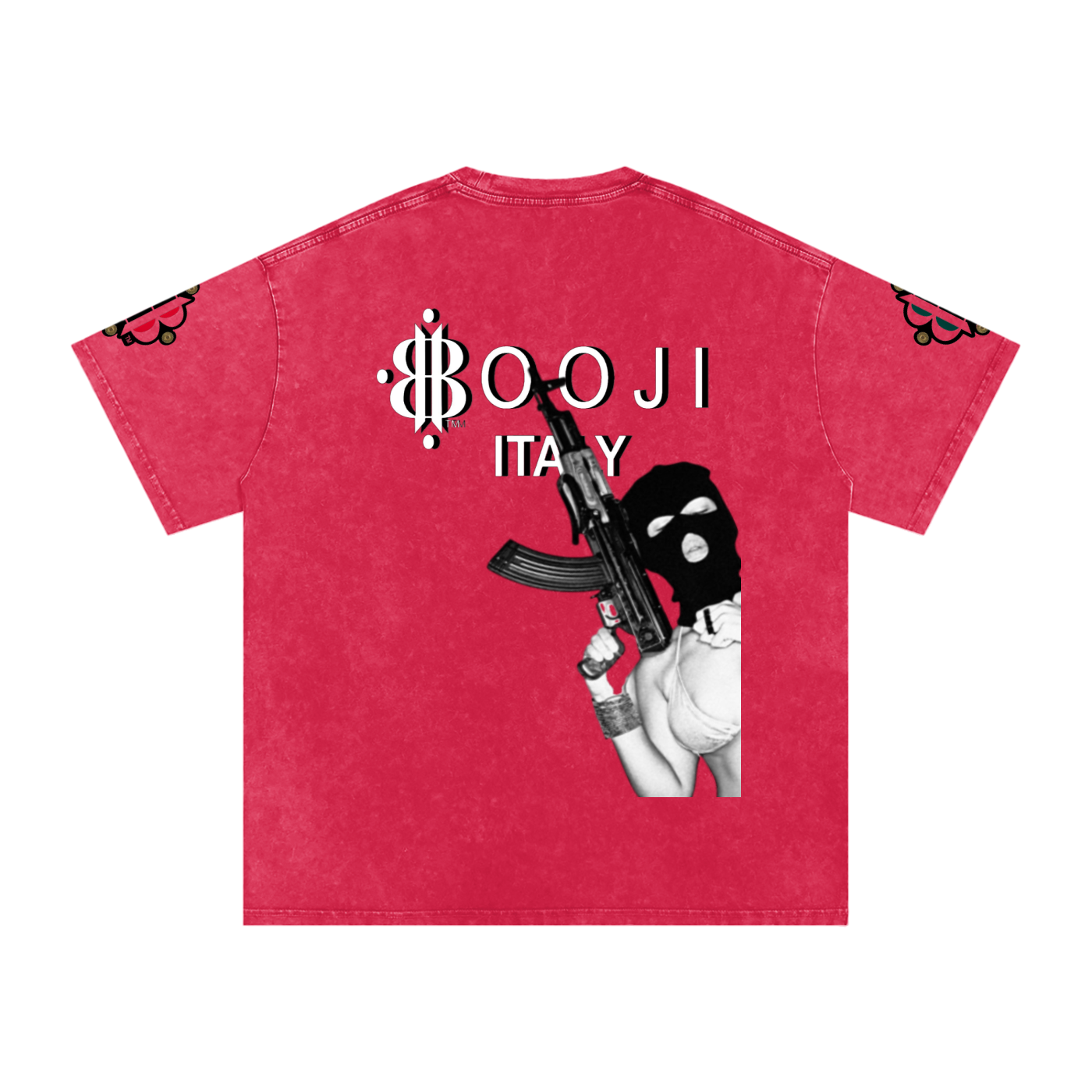 BOOJI ITALY "BITE THE BULLET" SNOW WASHED T-SHIRT