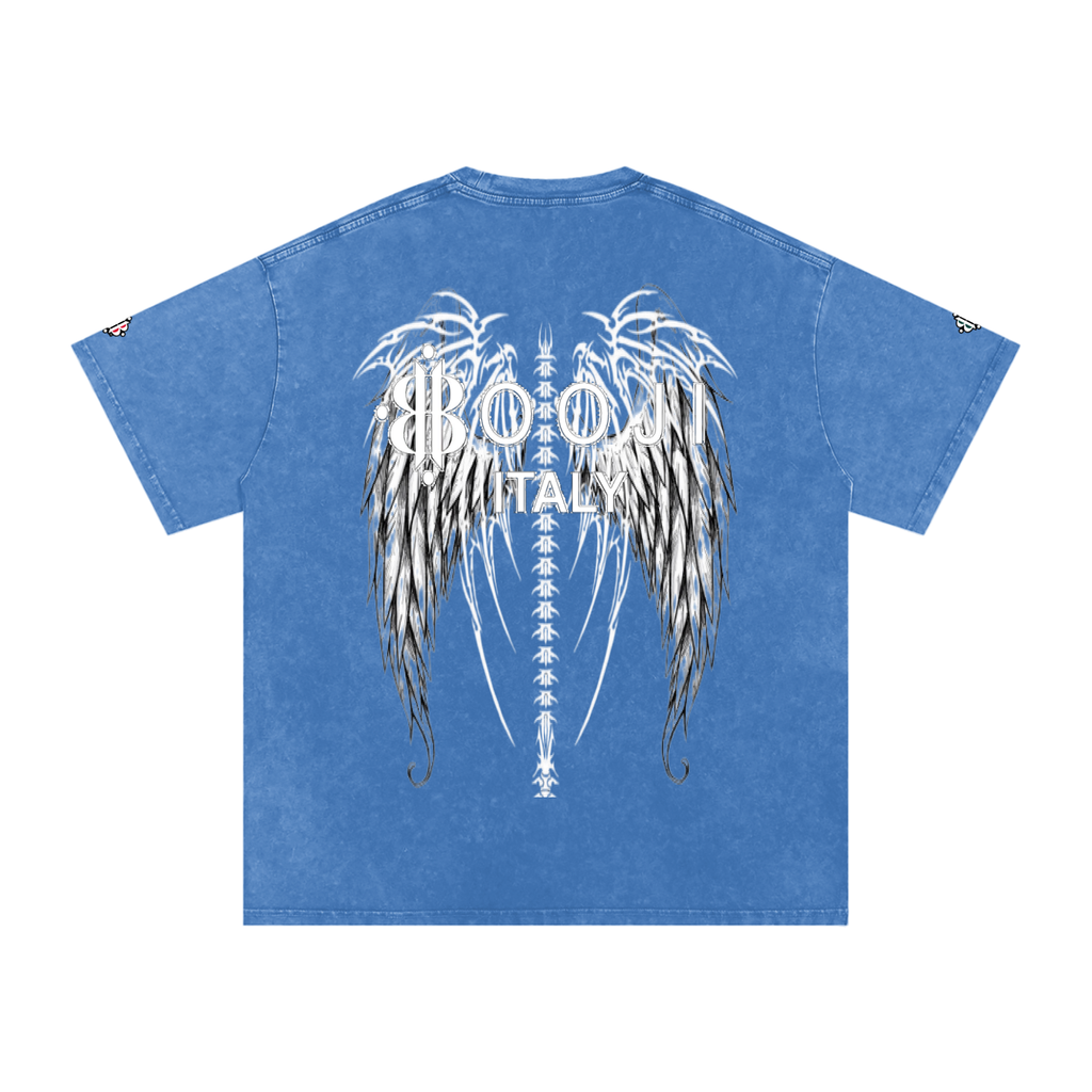 BOOJI ITALY "FLY DENIM MFR." SNOW WASHED T-SHIRT