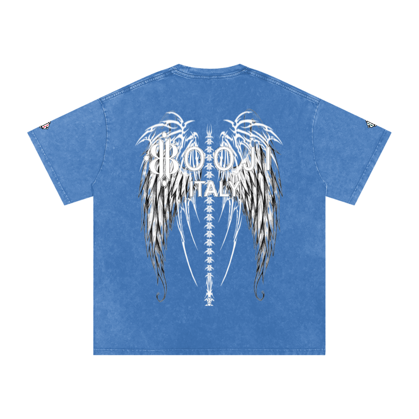 BOOJI ITALY "FLY DENIM MFR." SNOW WASHED T-SHIRT