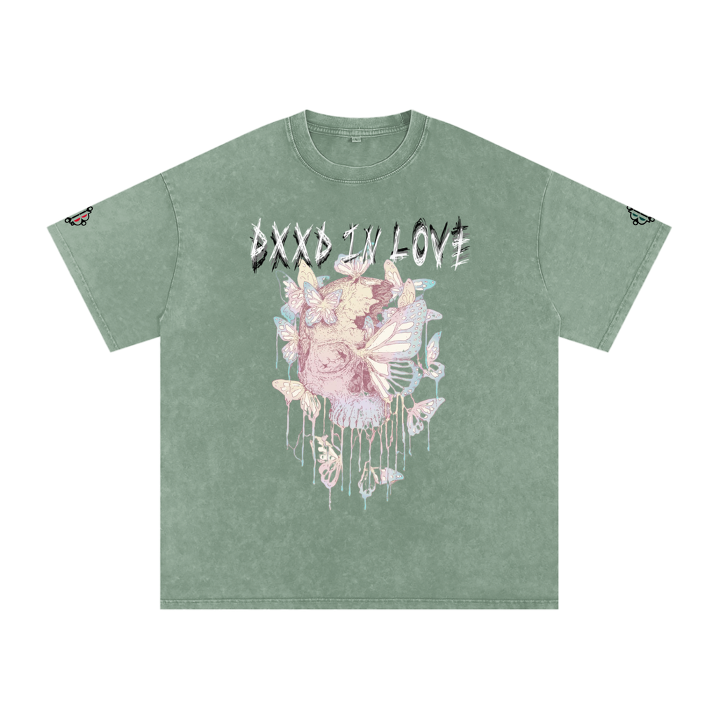 BOOJI ITALY "DXXD IN LOVE" LINE SNOW WASHED T-SHIRT