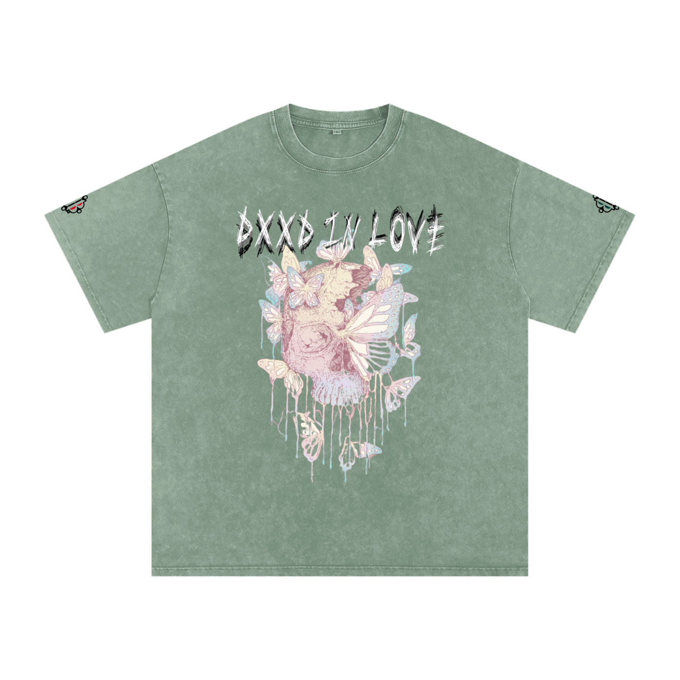 BOOJI ITALY "DXXD IN LOVE" LINE SNOW WASHED T-SHIRT