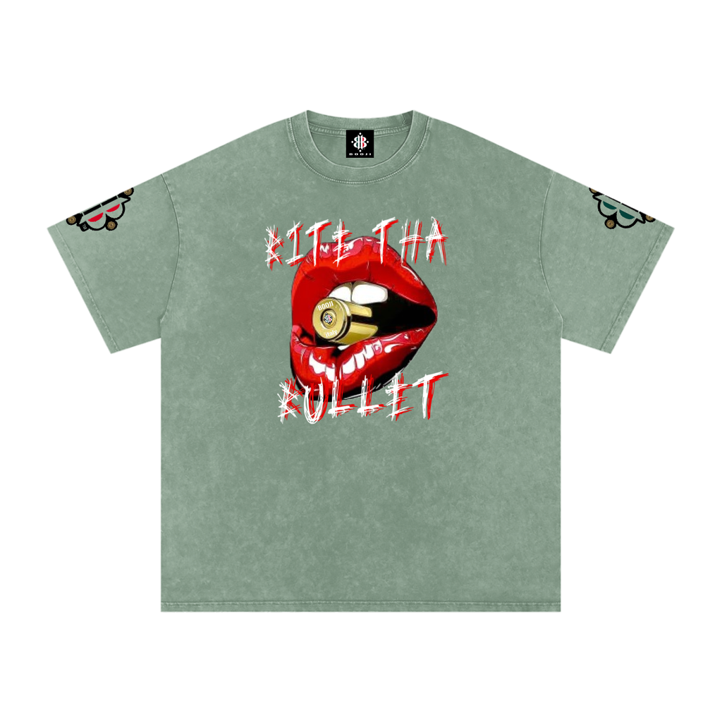BOOJI ITALY BITE THA BULLET SNOW WASHED T-SHIRT