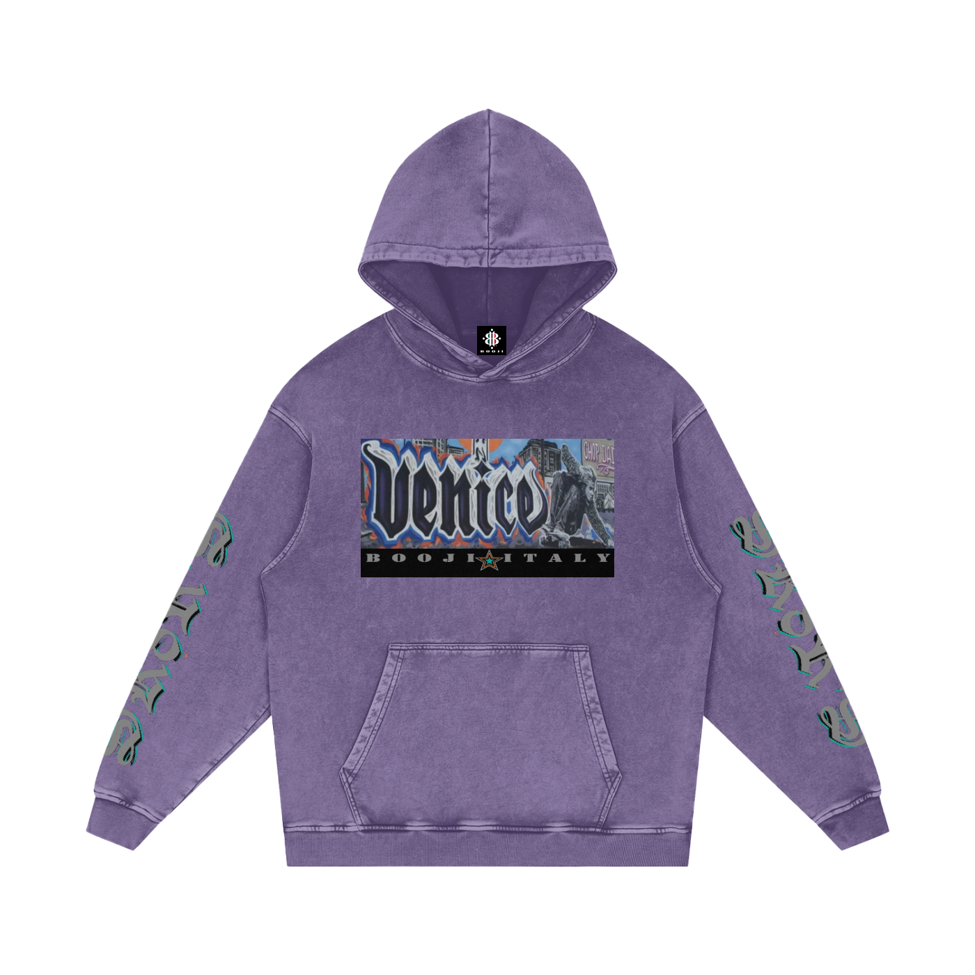 BOOJI ITALY SK8R'S COLLECTION SNOW WASHED COTTON HOODIE