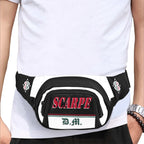 BOOJI ITALY SCARPE DM COLLECTION BLACK NYLON CANVAS WAIST BAG