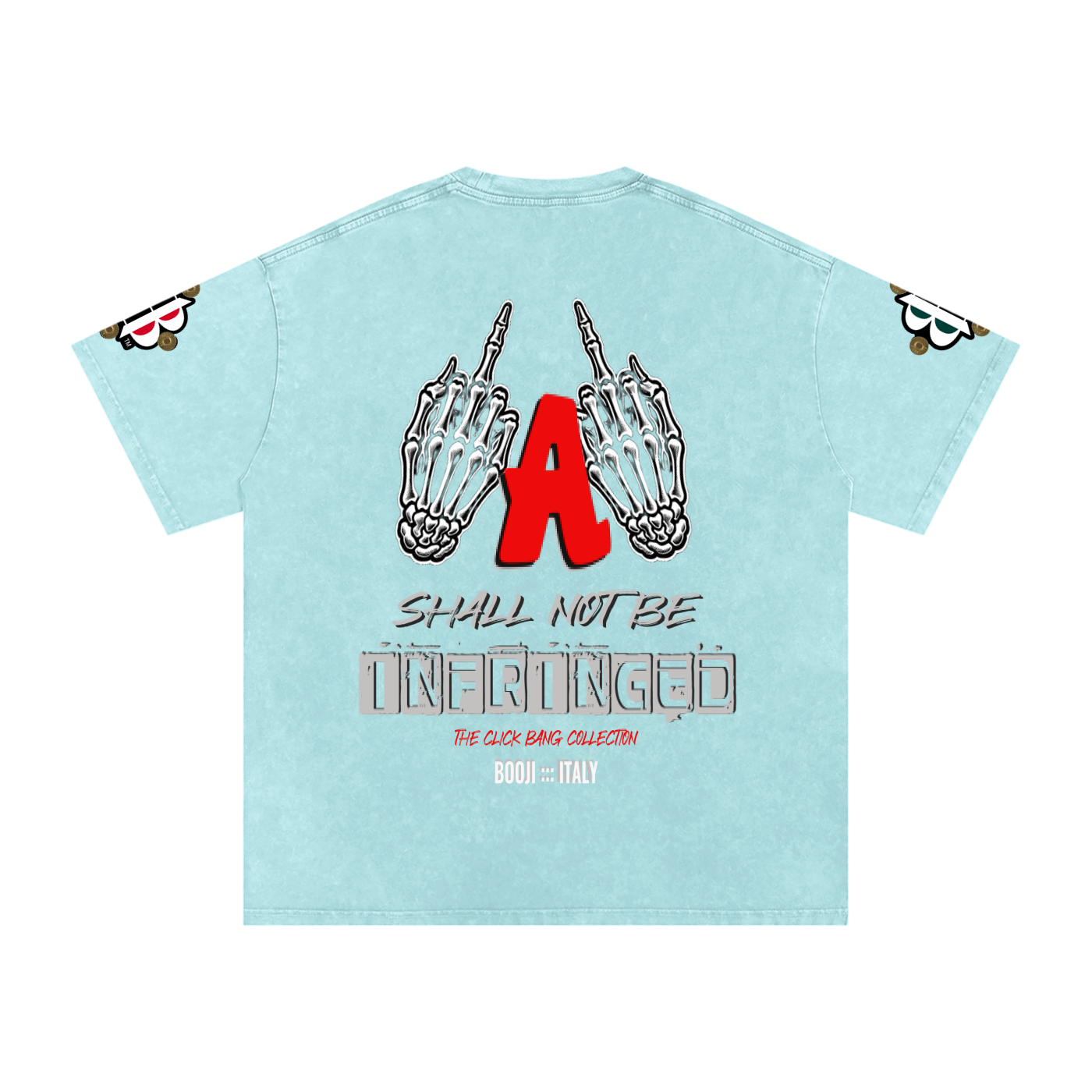 BOOJI ITALY "CLICK BANG COLLECTION" SNOW WASHED T-SHIRT