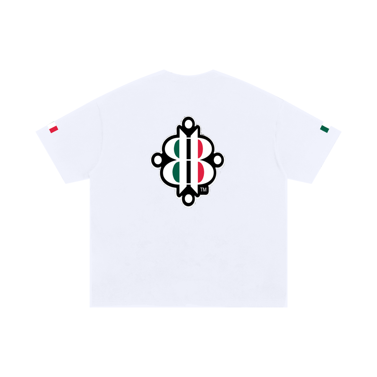 BOOJI ITALY 4 EVER $ LOGO IN ITALIAN FLAG COLORS COTTON T-SHIRT